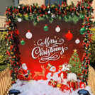 Christmas theme backdrop at office