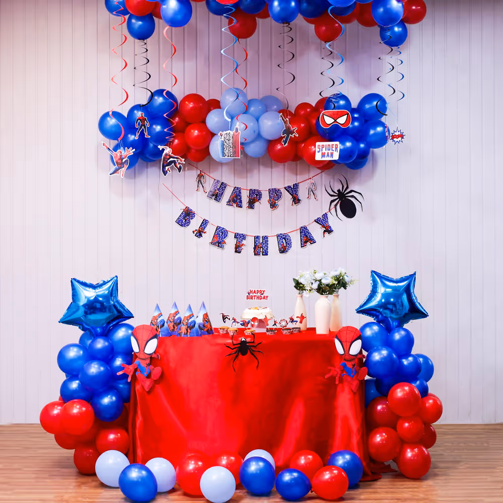 Pastel pop red drop with Spidey on top to unlock Birthday Bash