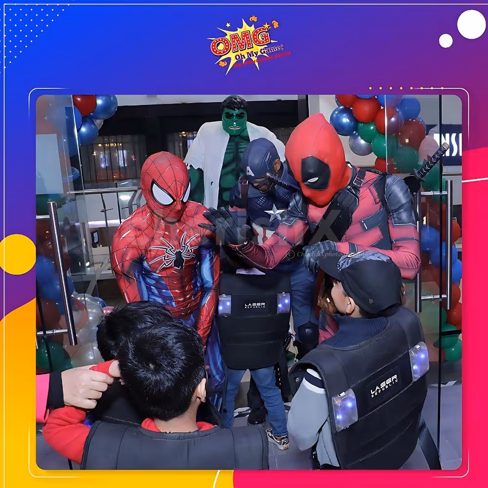 Venom entertaining and thrilling the children!