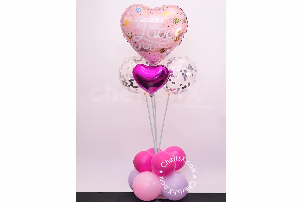 An exquisite balloon bouquet curated for Valentine's by CherishX!