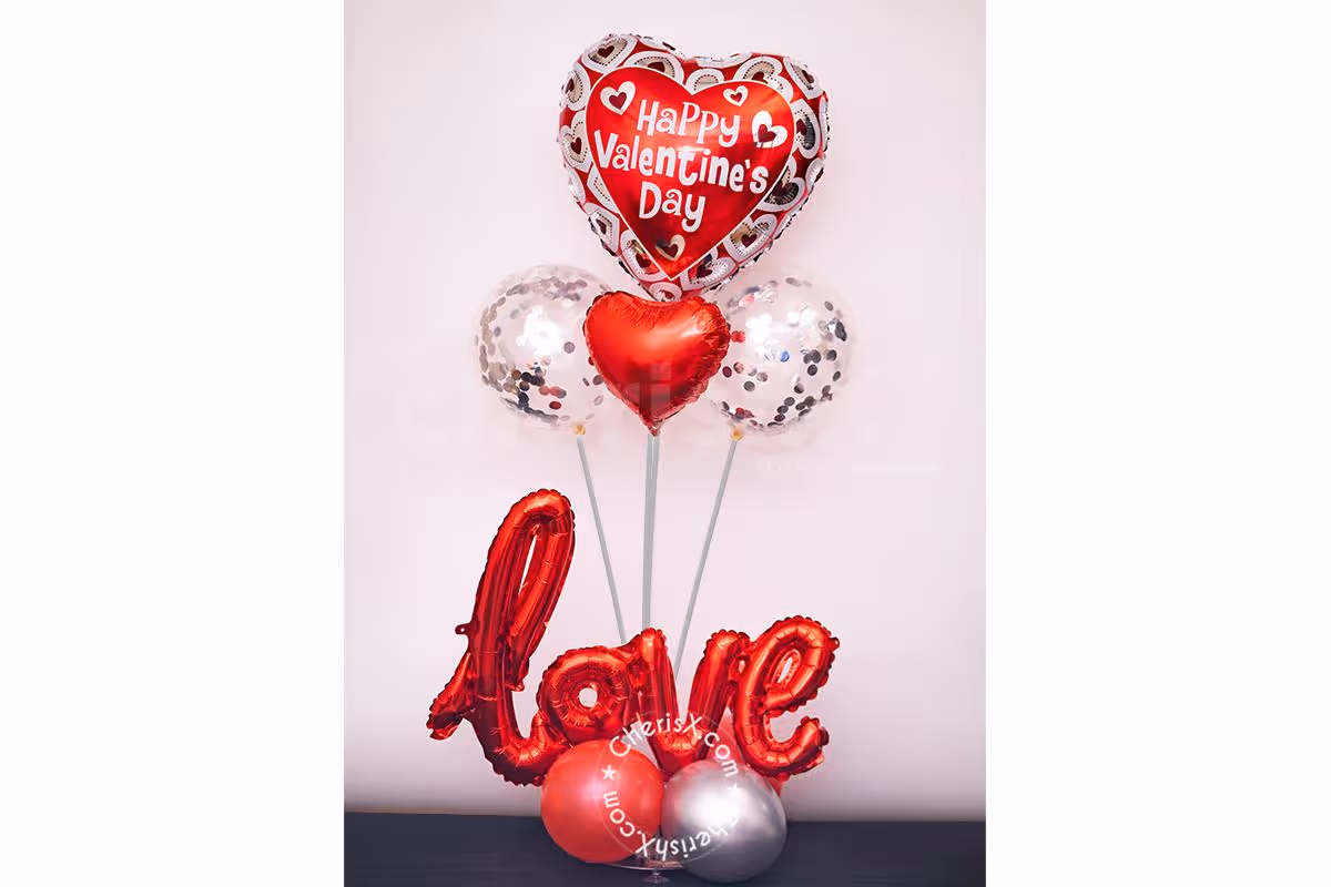 Get a beautiful Valentine's Stand Balloon Bouquet for your special one.