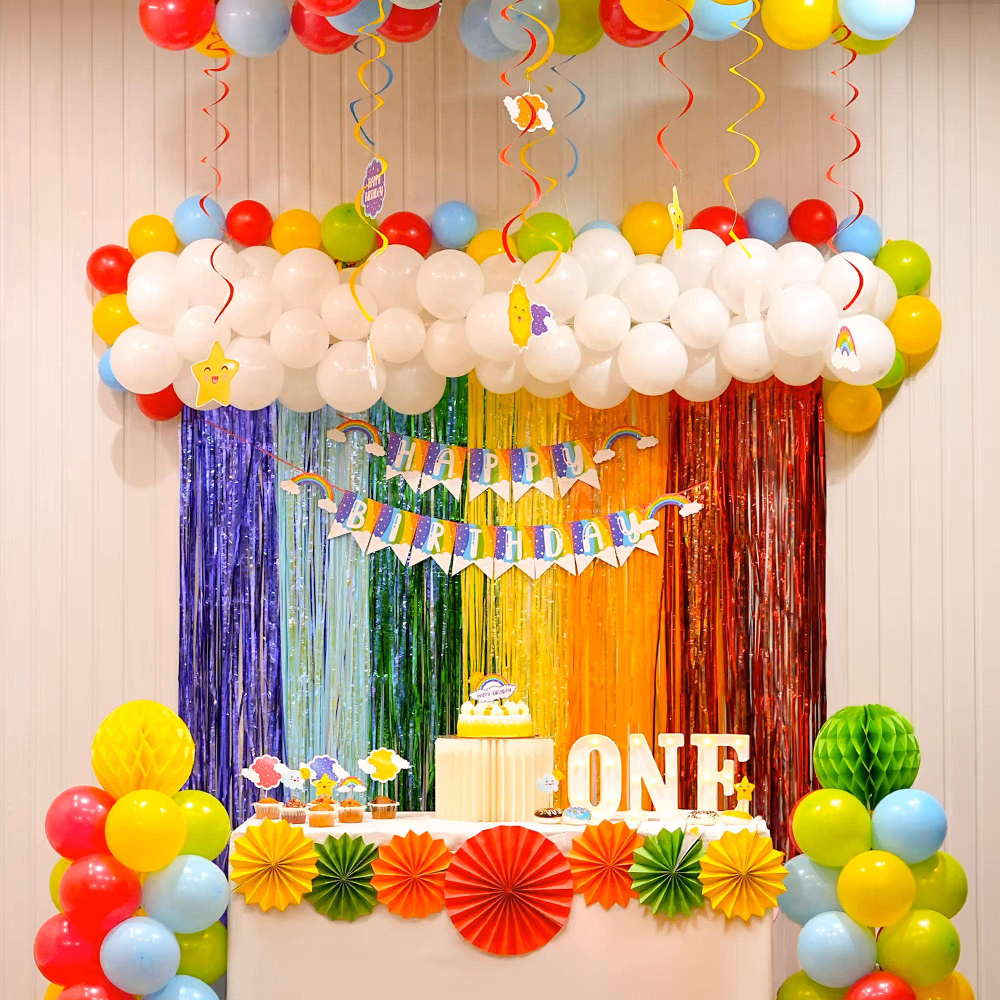 Brighten Your Party with Our Vibrant Rainbow Birthday Decor!