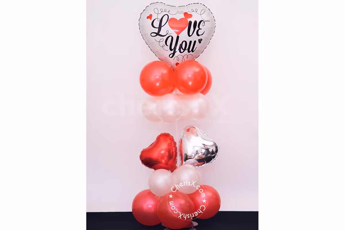 Get a beautiful Valentine's White Love Balloon Bouquet for your special one.