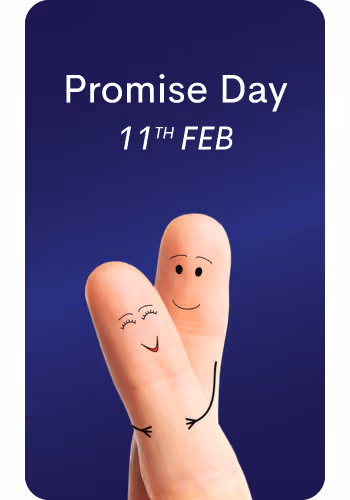 Choose from Unique Promise Day Gifts like Wooden Cards, Balloon Bouquets, Personalised Frames and more and send it to your loved ones in Delhi NCR