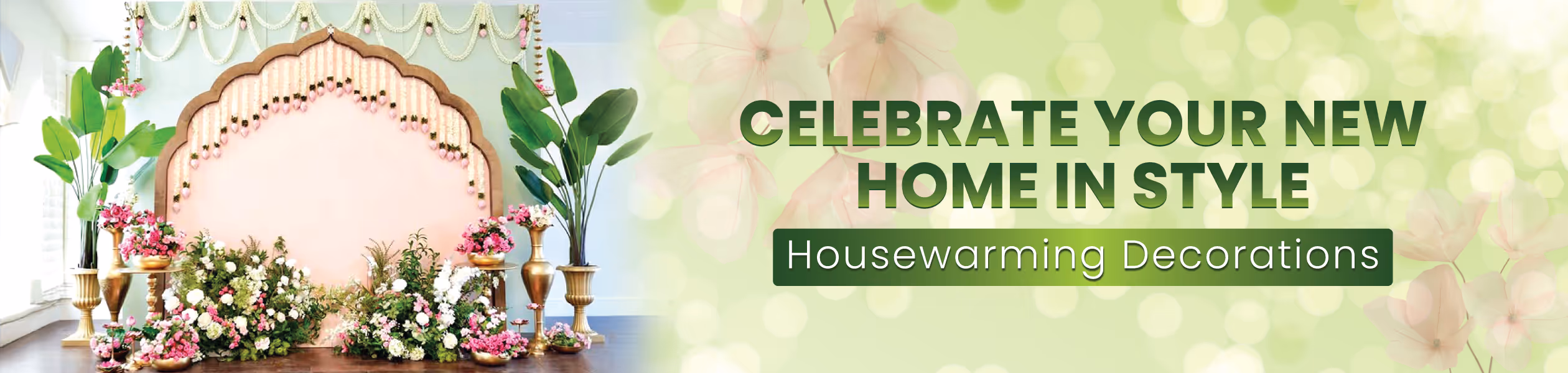 With backdrops of every aesthetic, our Housewarming decorations are the most beautiful in Delhi NCR. Impress the guests with decor that matches the house!