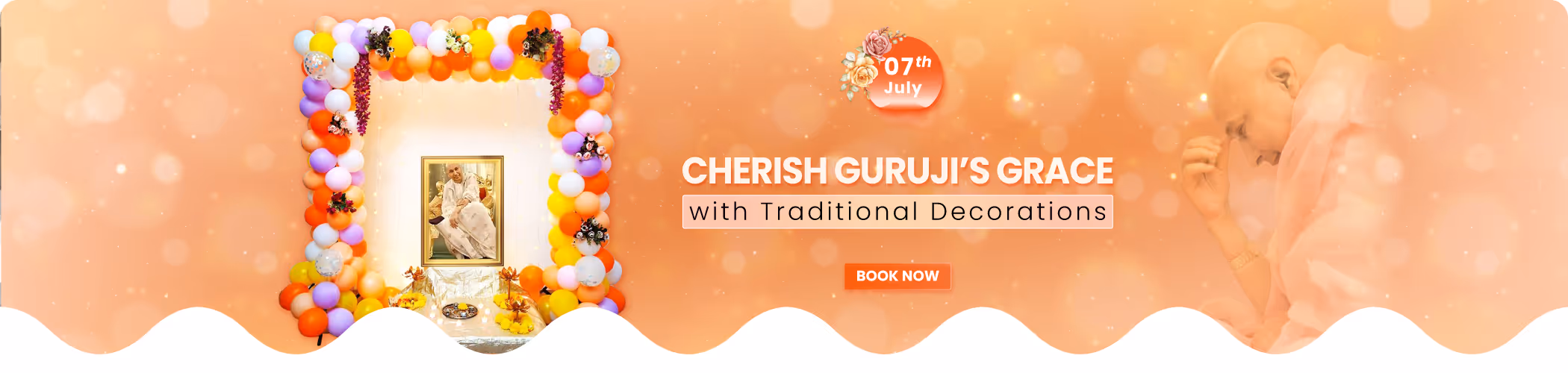 Celebrate this auspicious day with traditional Guruji Birthday Decorations at your home. We are happy to help the devotees on Guruji's birthday.