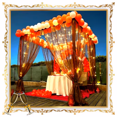 CherishX offers the ideal Valentine's Day Cabana Candlelight Dinner Setups