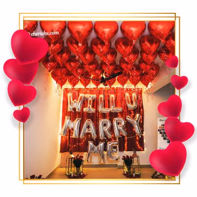 Romantic Customisable Proposal Decoration