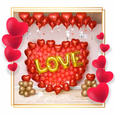 Fancy Balloon Decoration for Valentine's Day